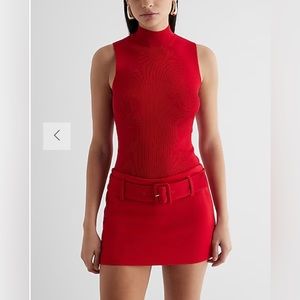 Express Low Rise Twill Belted Mini Skort - NWT